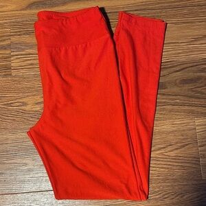 NWOT LuLaRoe OS Red Leggings | Buttery Soft | Solid Color | Fits 2–10